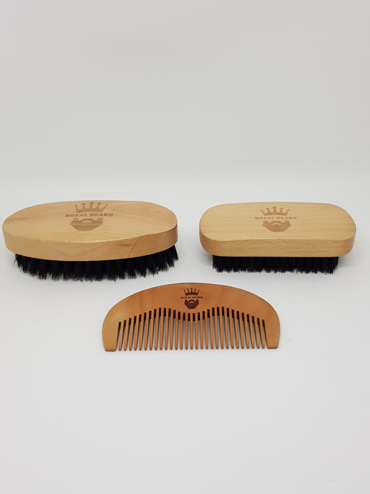 Royal Beard's Bristle Brush & Comb Set